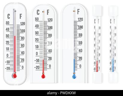 Meteorology indoor thermometer realistic Vector Image