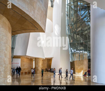 Foyer of the Guggenheim Museum, Bilbao, Basque Country, Spain Stock Photo