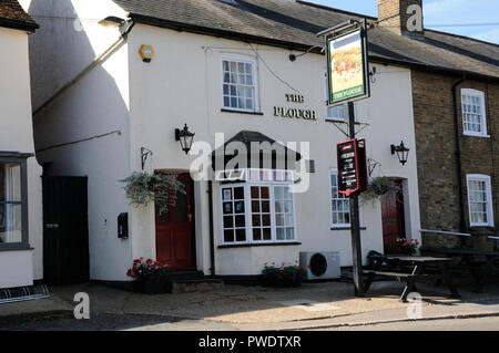 The Plough, Datchworth, Hertfordshire.   The earliest reference to The Plough is from1862 when William Shippin was the beer seller here. Stock Photo