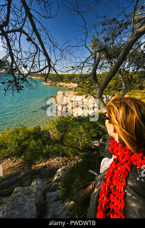 Coast between Tamarit and Altafulla, Altafulla, Tarragones, Tarragona, Spain Stock Photo