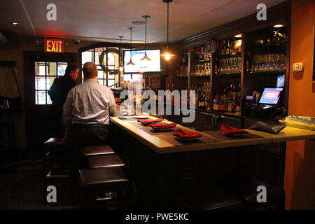 New York, USA. 14th Sep, 2018. 14 September 2018, USA, New York: The restaurant 'Joanne Trattoria'. The owner of the restaurant is the father of the US musician (to dpa 'Eating at the Gagas: Lady Gaga's parents cook for the New Yorkers' from 16.10.2018) Credit: Stephanie Ott/dpa/Alamy Live News Stock Photo