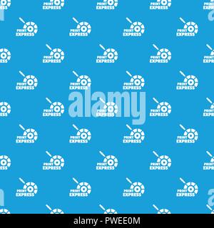 Print express pattern vector seamless blue Stock Vector
