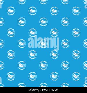 Fresh meat pattern vector seamless blue Stock Vector