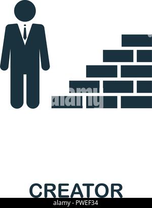 Creator pixel perfect white linear icon for dark theme Stock Vector ...