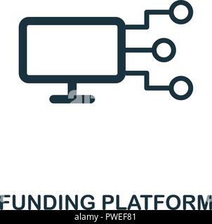 Funding Platform icon. Premium style design from crowdfunding collection. UX and UI. Pixel perfect funding platform icon. For web design, apps, softwa Stock Vector