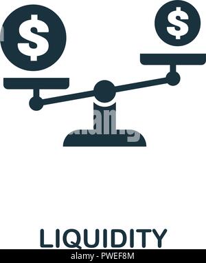 Liquidity icon. Premium style design from crowdfunding collection. UX and UI. Pixel perfect liquidity icon. For web design, apps, software, printing u Stock Vector