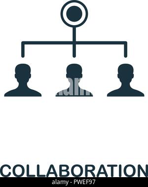 Collaboration icon. Premium style design from crowdfunding collection. UX and UI. Pixel perfect collaboration icon. For web design, apps, software, pr Stock Vector