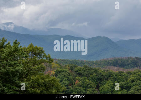 Smoky Mountains Scenic Landscape Stock Photo