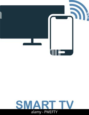 Smart Tv icon in two colors design. Premium style from smart devices icon collection. UI and UX. Illustration of smart tv icon. For web design, apps,  Stock Vector