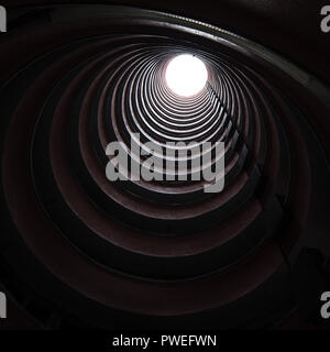 Inside circular building, Hong Kong Stock Photo