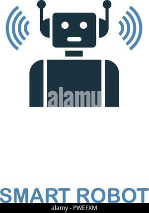 Smart Robot icon in two colors design. Premium style from smart devices icon collection. UI and UX. Illustration of smart robot icon. For web design,  Stock Vector