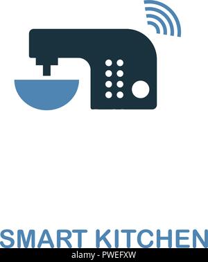 Smart Kitchen icon in two colors design. Premium style from smart devices icon collection. UI and UX. Illustration of smart kitchen icon. For web desi Stock Vector
