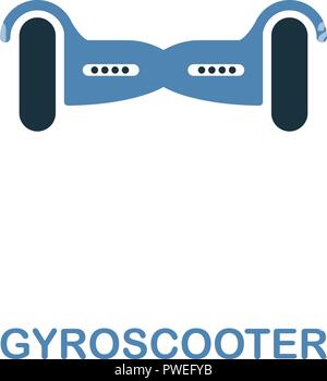 Gyroscooter icon in two colors design. Premium style from smart devices icon collection. UI and UX. Illustration of gyroscooter icon. For web design,  Stock Vector