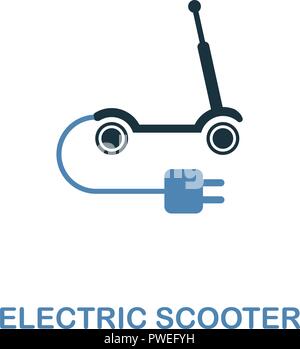 Electric Scooter icon in two colors design. Premium style from smart devices icon collection. UI and UX. Illustration of electric scooter icon. For we Stock Vector