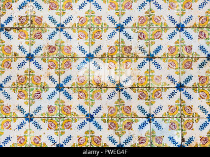 Vintage azulejos, traditional Portuguese tiles Stock Photo