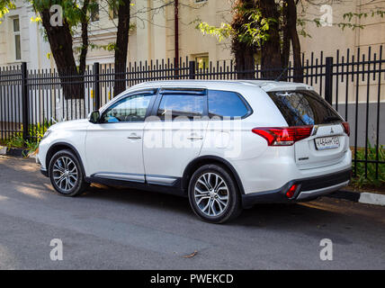 Novorossiysk, Russia - September 29, 2018: Car Mitsubishi Outlander parked at the edge of the roadway. Stock Photo