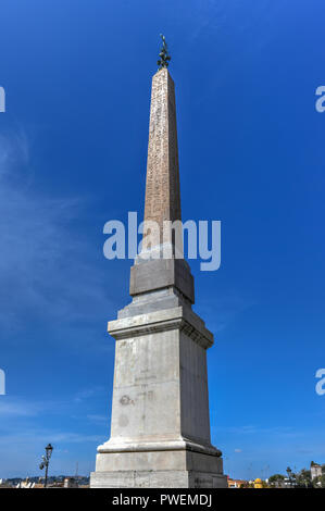 Ancient ruins in Rome, Italy - Obelisk (Obelisco Sallustiano) at the top of Spanish Steps Stock Photo