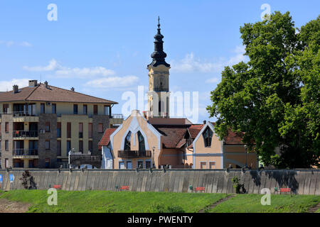 Hungary, Mohacs on the Danube, Transdanubia, Southern Transdanubia, Baranya county, Holy Trinity Church, Serbian Orthodox Church Stock Photo