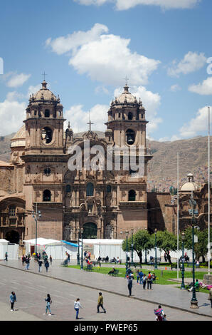 Cathedral and Plaza de Armes, Cuzco, Peru Stock Photo