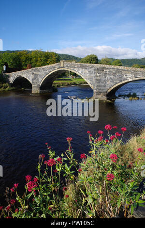 Llanrwst Bridge, Conwy, North Wales, United Kingdom, Stock Photo