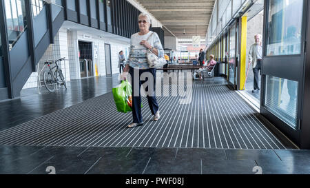 Inside Preston bus station Stock Photo