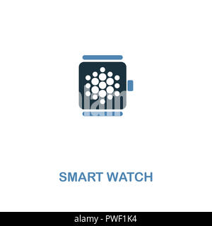 Smart Watch icon in two colors design. Premium style from smart devices icon collection. UI and UX. Illustration of smart watch icon. For web design,  Stock Photo