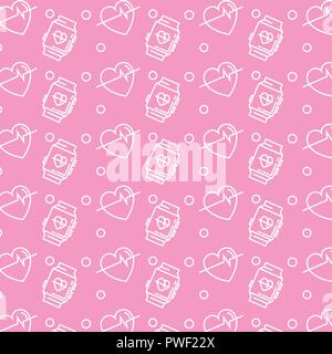 smartwatch with cardiology app pattern vector illustration Stock Vector