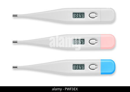 Thermometer digital isolated on white background. Stock Photo