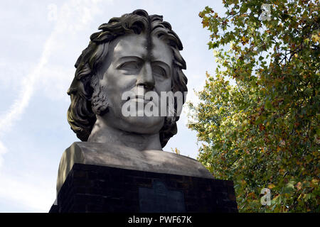 Sir Joseph Paxton bust, Crystal Palace Park, London, UK Stock Photo