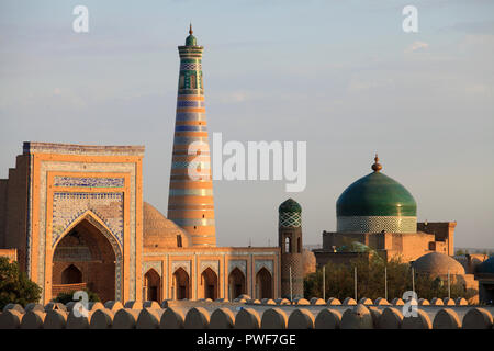 Uzbekistan, Khiva, old town, skyline, Stock Photo