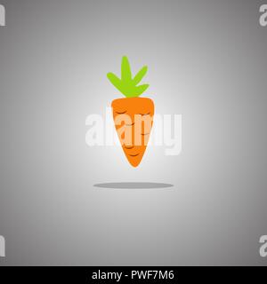 Carrot on a gray background with a gradient. Vector illustration. Stock Vector
