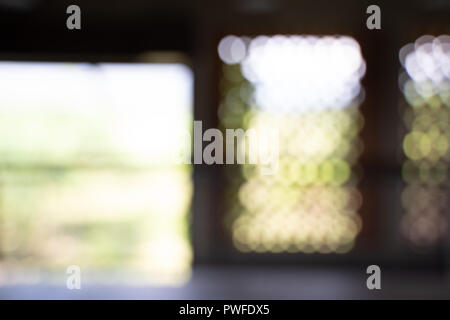 Blur restaurant interior office blur background with bokeh Stock Photo