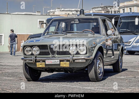 Alfa Romeo Alfetta 1600 Vintage Police  Car Polizia Stradale Stock Photo