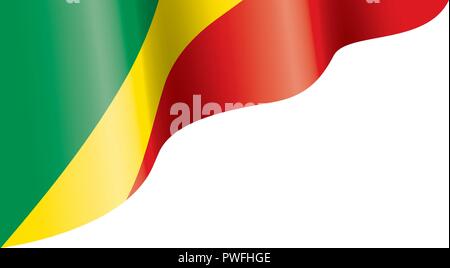 Congo flag, vector illustration on a white background Stock Vector