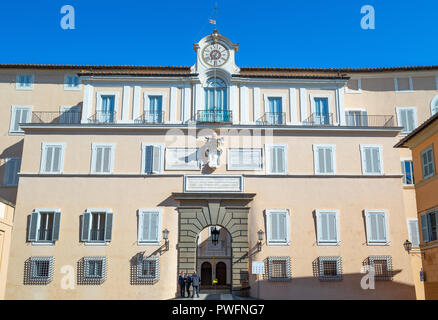 Castelgandolfo, Italy - April 21, 2017: The main facade of the Aposolic palace, summer residence of the Popes