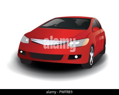 Vector sports red car front view Stock Vector Image & Art - Alamy