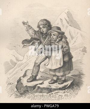 Bunte Steine 1853 - Frontispiz 2 Ausschnitt. Stock Photo