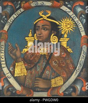 Atahualpa, Fourteenth Inca, 1 of 14 Portraits of Inca Kings - overall. Stock Photo