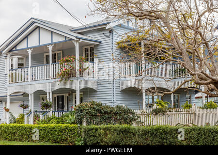 Australian countryside. Old Queenslander style house in suburbs. Shorncliffe, Australia Stock Photo