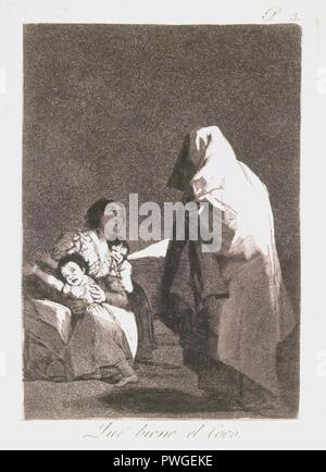 Here Comes the Bogey-Man (Que viene el Coco) - Francisco de Goya y Lucientes. Stock Photo