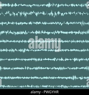 Seamless pattern. Blue sound track on blue background Stock Vector