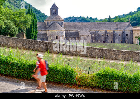 France. Vaucluse (84). Common Gordes. Regional Natural Park of Luberon. Abbey Notre Dame de Senanque dating from the twelfth century Stock Photo