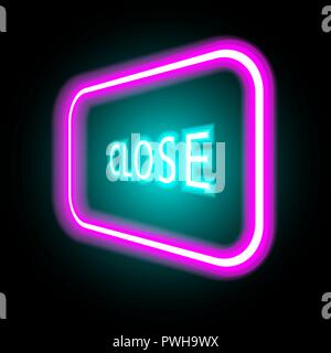 Neon sign with the word Close on dark background, stock vector Stock Vector