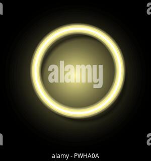 Circle neon on dark background, stock vector Stock Vector