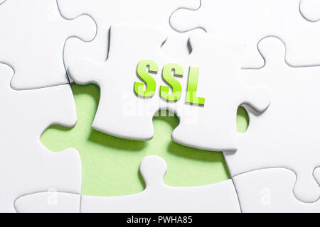 The Word SSL In Missing Piece Jigsaw Puzzle Stock Photo