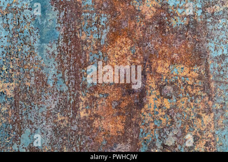 Abstract rusty metal texture, rusty metal background for design with copy space for text, image. Unprotected from wet atmospheric influences of rusty  Stock Photo