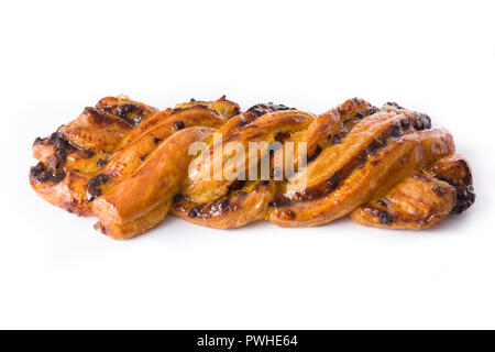 Homemade braid chocolate background Stock Photo