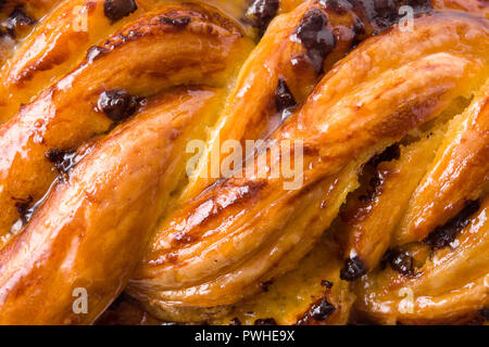Homemade braid chocolate background Stock Photo
