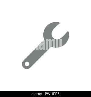 Vector illustration icon concept of grey spanner. Stock Vector