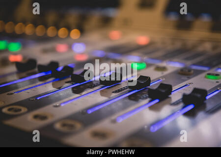 Sound desk Stock Photo